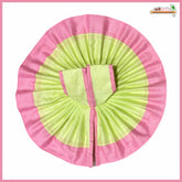 Coton Plain Lemon & Light Pink Laddu Gopal Poshak